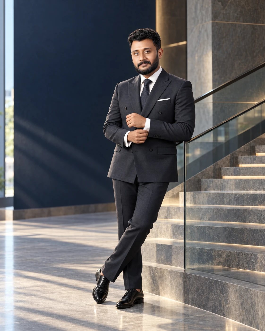 Bollam Rishithej — Corporate lobby portrait